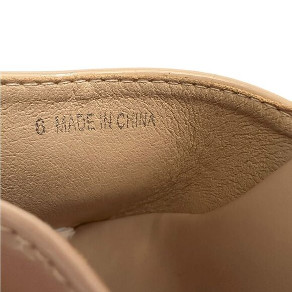 platform patent block heels slide nude sandal Public Desire SIZE: US 8 - Picture 10 of 10